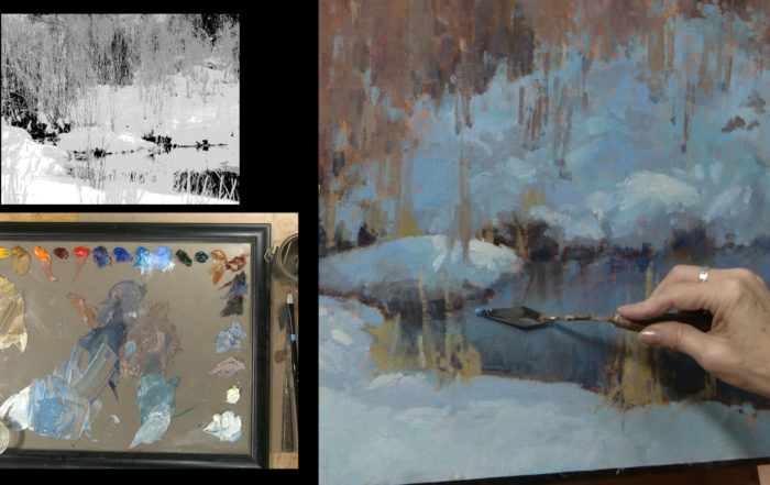 Painting a winter landscape shanna kunz