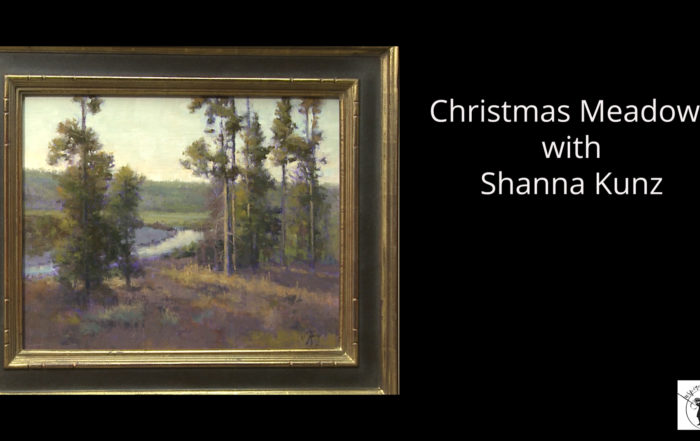 Painting Christmas meadows landscape with Shanna Kunz