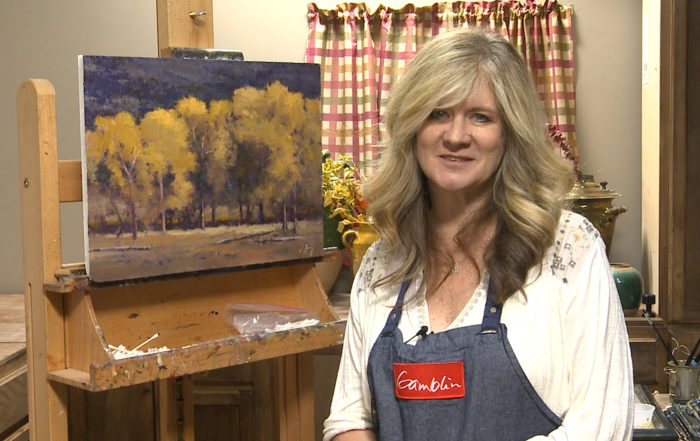 Kunz painting Cottonwood trees