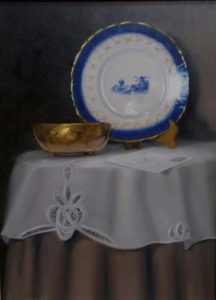 Plate and Brass Bowl Donna Kallesser