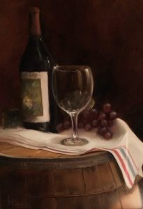 Wine and Glass Still Life Donna Kallesser