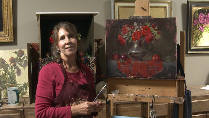 Painting Red Roses Elizabeth Robbins
