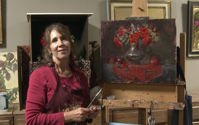 Painting Red Roses Elizabeth Robbins
