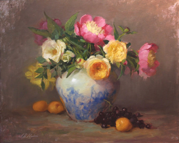Painting roses and Peonies with Elizabeth Robbins
