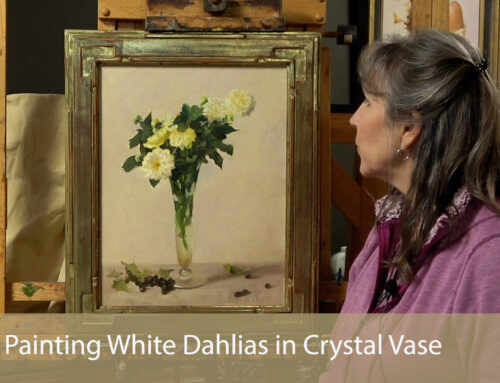 Preview: Painting White Dahlias in Crystal Vase with Elizabeth Robbins